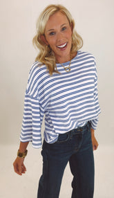 Harbor Breeze Striped Top (blue)